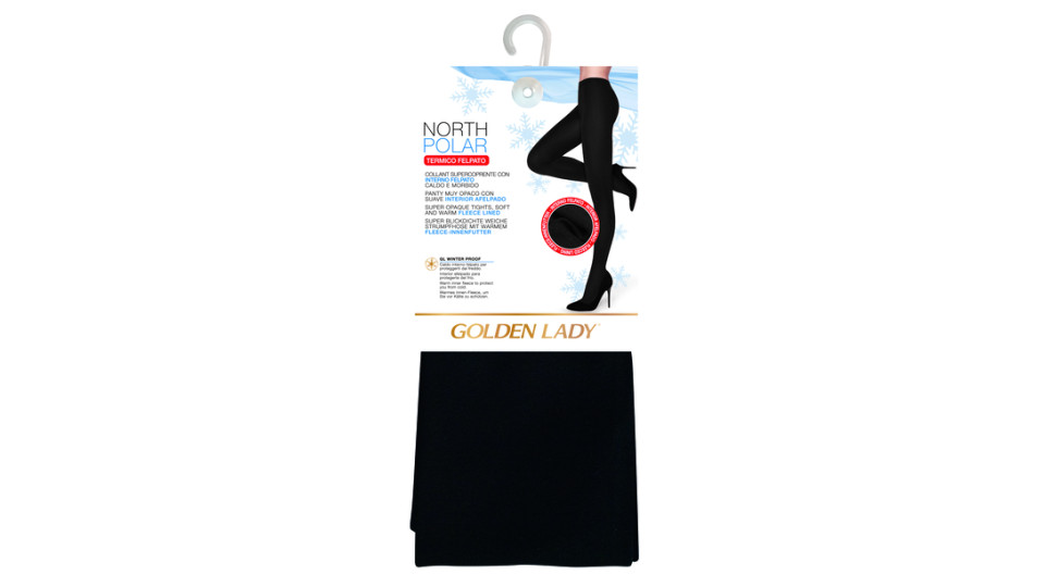 Golden Lady Calzino supercoprente North Polar con interno felpato Nero Taglia Unica