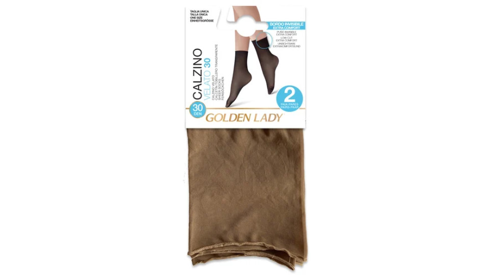 Golden Lady Calzino Velato 30 Taglio Vivo Beige Taglia Unica