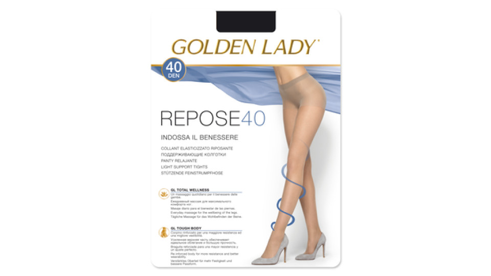 Golden Lady Collant elasticizzato riposante 40 Den nero XL