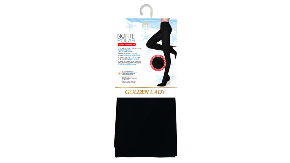 Golden Lady Collant supercoprente North Polar con interno felpato Nero Taglia 4L