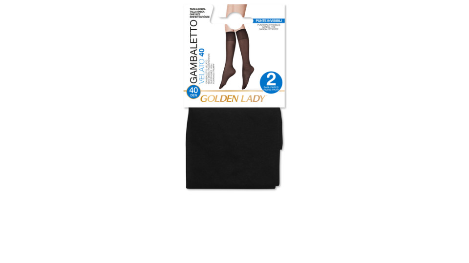 Golden Lady Gamb.Velato 40 2Pz Nero