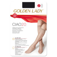Golden Lady Gambaletto elasticcizzato 20 Den nero 2 paia