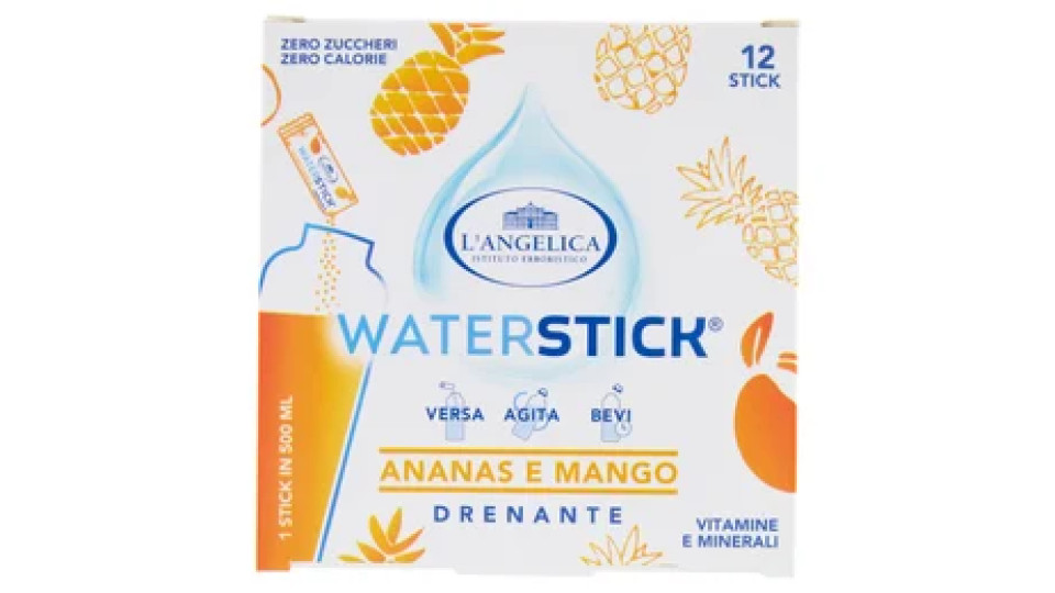 L'Angelica Waterstick Ananas e Mango Drenante 12 x 2 g
