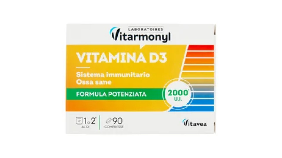 Laboratoires Vitarmonyl Vitamina D3 Sistema immunitario 90 Compresse 7,6 g