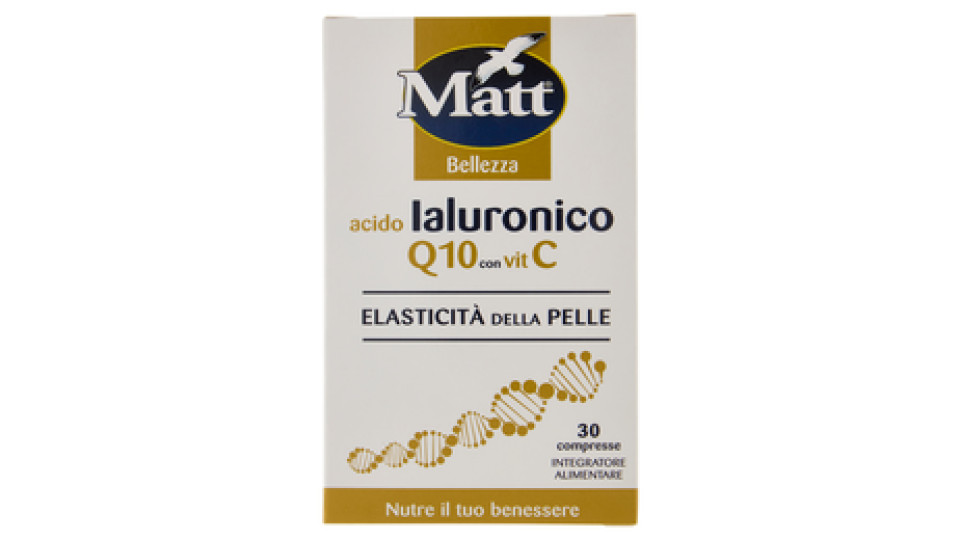 Matt Bellezza acido Ialuronico Q10 con Vit C 30 compresse 12 g