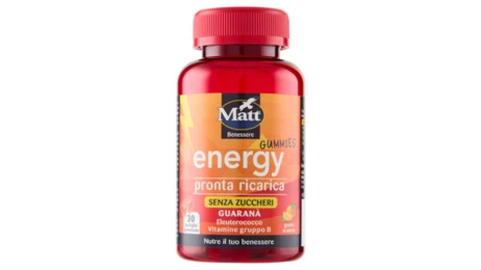 Matt Benessere energy Gummies 30 pastiglie gommose 90 g