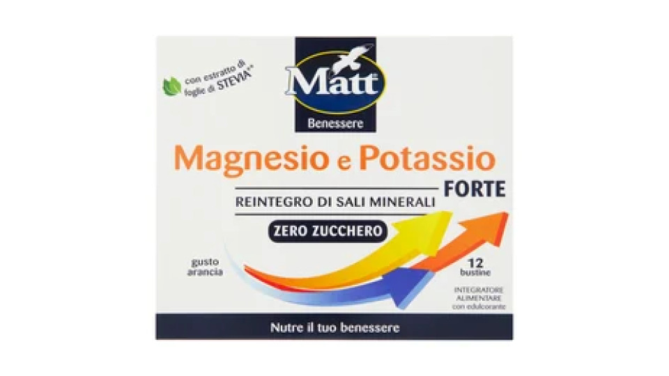 Matt Benessere Magnesio e Potassio Forte 12 bustine 48 g