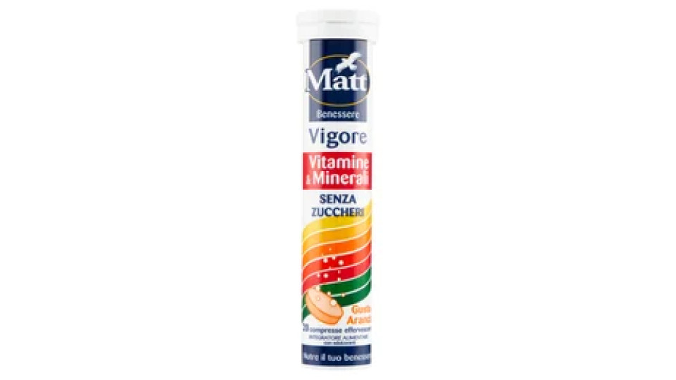 Matt Benessere Vigore Vitamine & Minerali 20 compresse effervescenti 90 g