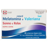 Matt Divisione Pharma Melatonina retard e Valeriana fast Sonno e Relax 30 compresse 12 g