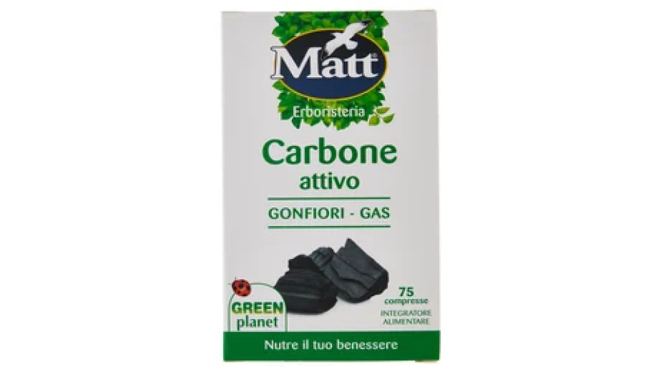 Matt Erboristeria Carbone attivo 75 compresse 37,8 g