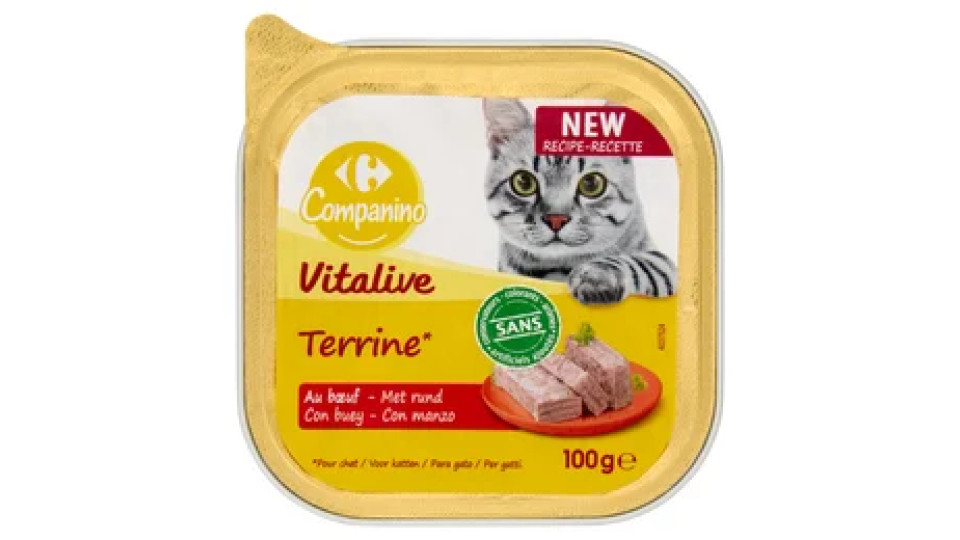 Carrefour Companino Vitalive Terrine* con manzo 100 g