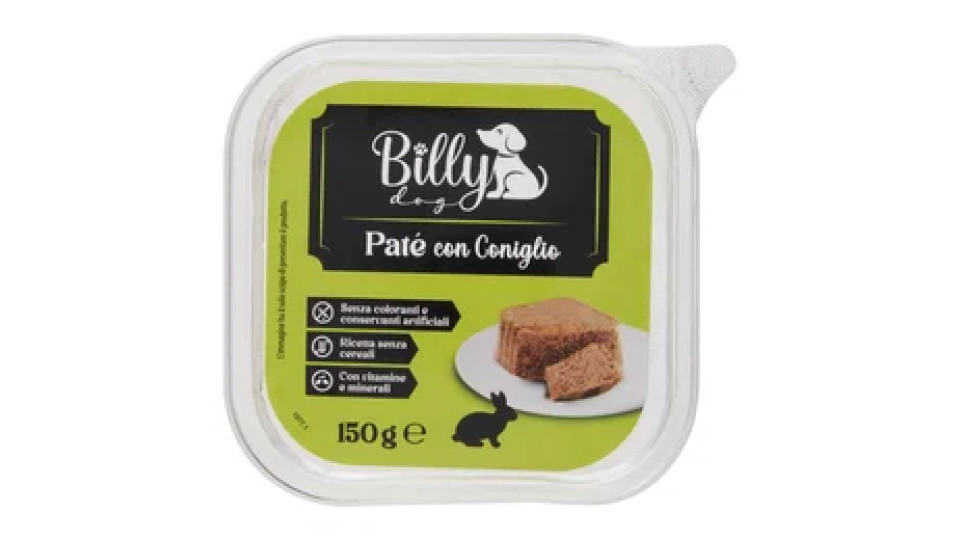 Billy dog Paté con Coniglio 150 g