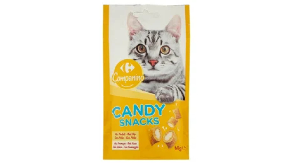 Carrefour Companino Candy Snacks con Pollo con Formaggio 60 g