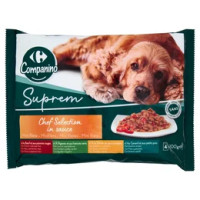 Carrefour Companino Suprem Chef Selection in suace con Manzo, Agnello, Tacchino e Anatra 4 x 1000 g