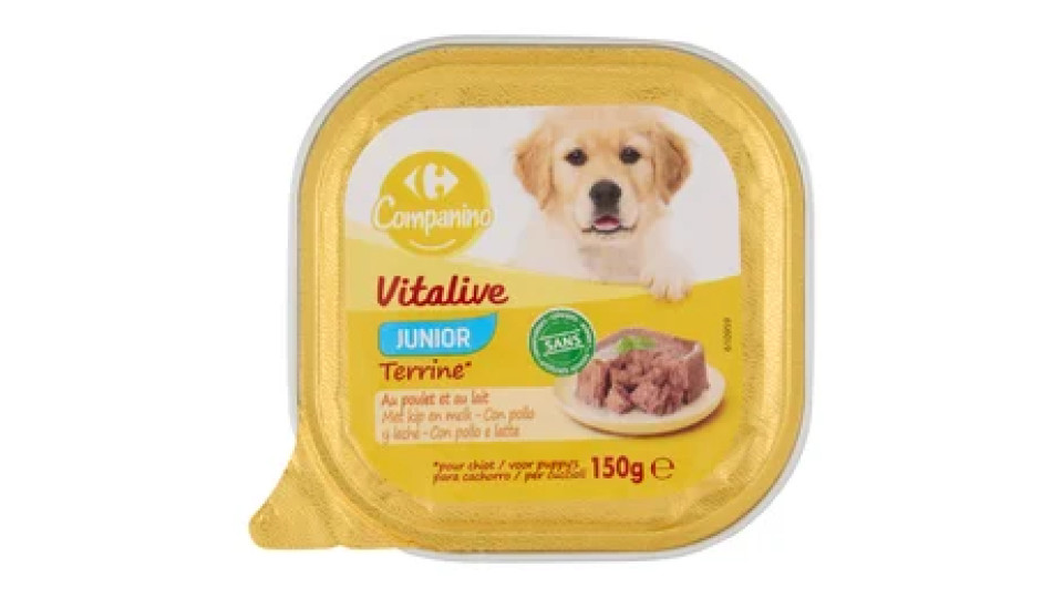 Carrefour Companino Vitalive Junior Terrine* con pollo e latte 150 g
