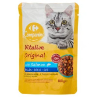 Carrefour Companino Vitalive Original Salsa con salmone e carote 100 g