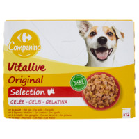 Carrefour Companino Vitalive Original Selection Gelatina pollo, agnello, pollame, manzo 12 x 100 g