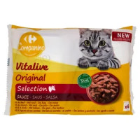 Carrefour Companino Vitalive Original Selection Salsa manzo, anatra, tacchino, agnello carote 4x100g