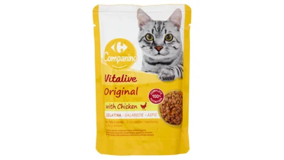 Carrefour Companino Vitalive Original with Chicken Gelatina con Pollo e carote 100 g