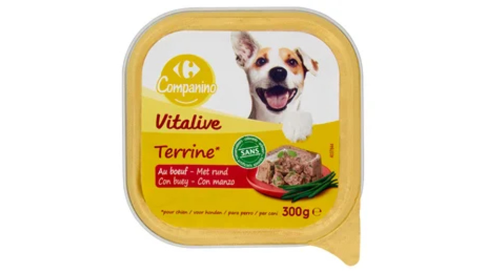 Carrefour Companino Vitalive Terrine* con manzo 300 g
