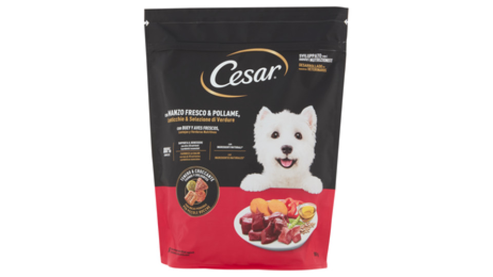 Cesar Cibo Secco Cani Manzo Pollame Verdure 800 g