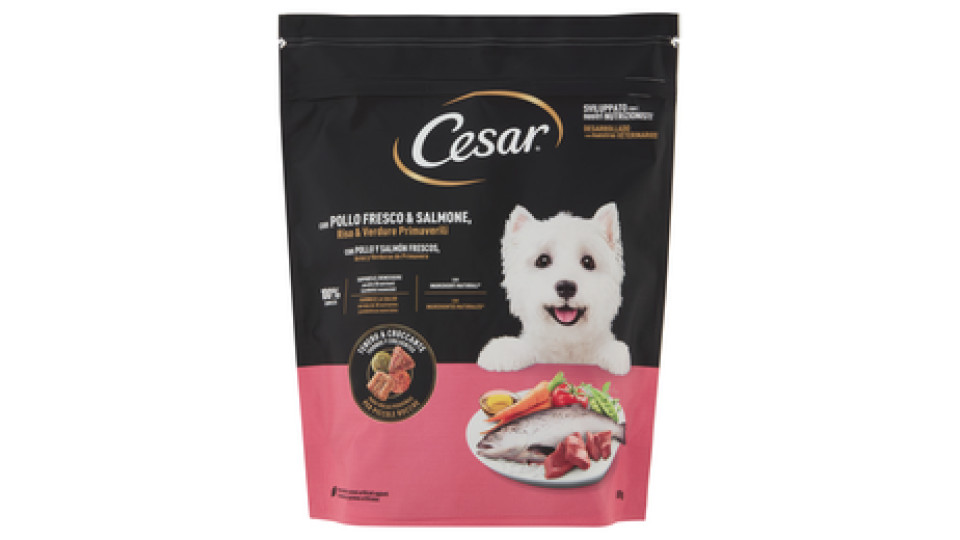 Cesar Cibo Secco Cani Pollo Salmone Verdure 800 g