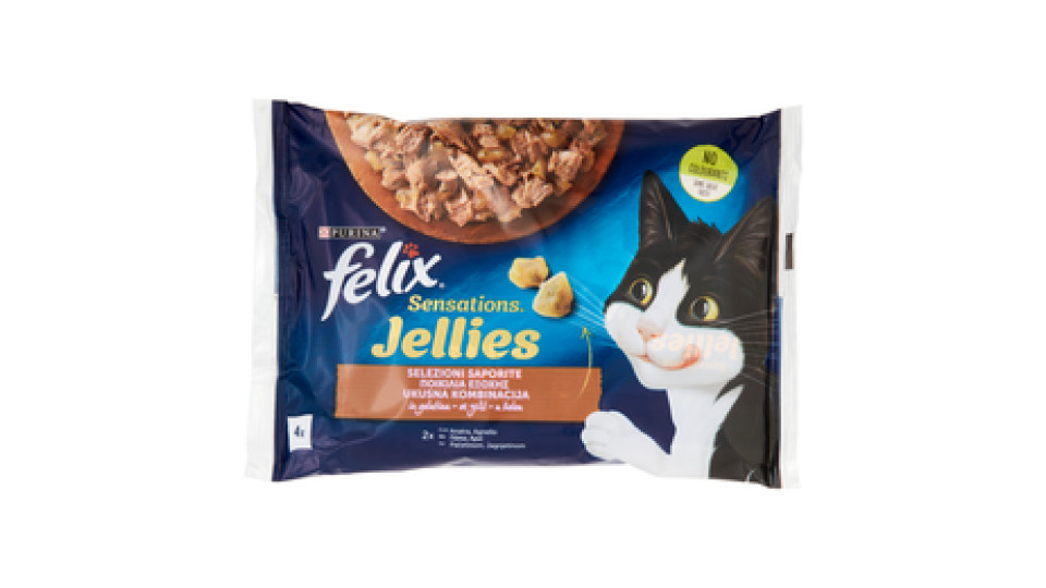 FELIX Sensations Jellies Selezioni Saporite in gelatina (Anatra, Agnello) 4 x 85 g