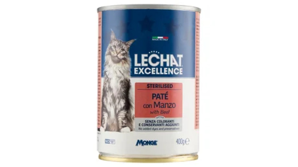 LeChat Excellence Sterilised Paté con Manzo 400 g