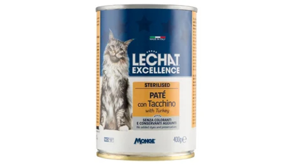 LeChat Excellence Sterilised Paté con Tacchino 400 g