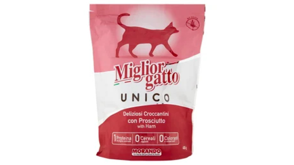Migliorgatto Unico Deliziosi Croccantini con Prosciutto 400 g