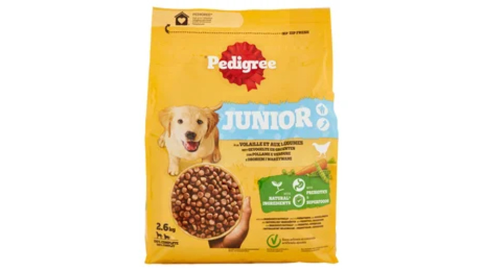 Pedigree Cibo Secco Cane Junior Pollame Verdure 2.6Kg