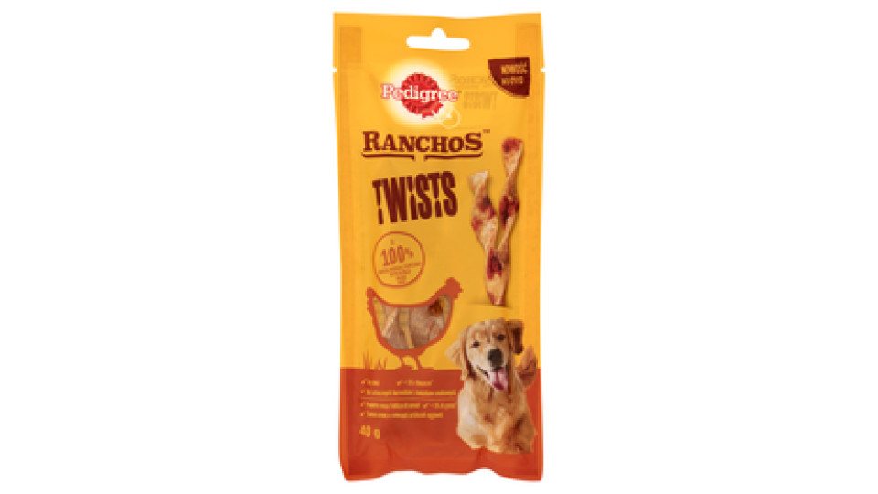 Pedigree Ranchos Twists 100% Petto di Pollo 40 g