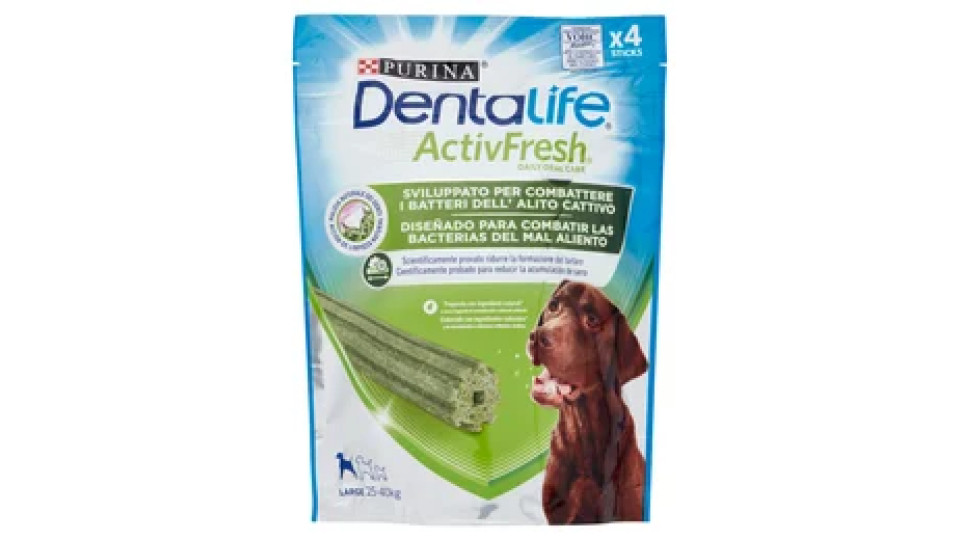 PURINA DENTALIFE ActivFresh Taglia Large busta 4 Sticks 142 g