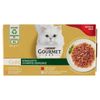 PURINA GOURMET Gold Straccetti Pollo / Manzo / Salmone / Pesce dell'Oceano 4 x 85 g