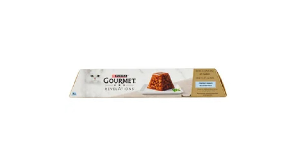 PURINA GOURMET Revelations Bocconcini in Gelée con Pesce Bianco 4 x 57 g