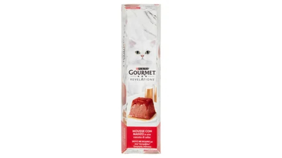 PURINA GOURMET Revelations Mousse con Manzo e una cascata di salsa 4 x 57 g