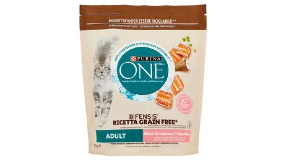 PURINA ONE Bifensis Grain Free Adult Salmone 350 g
