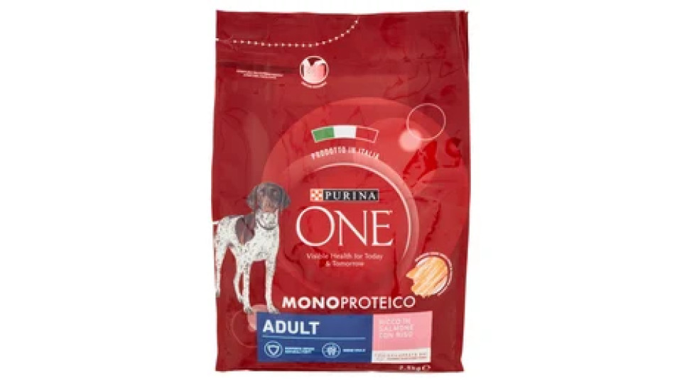 PURINA ONE Monoproteico Adult Ricco in Salmone con Riso 2,5 kg