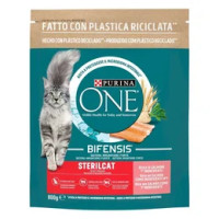 PURINA ONE Sterilcat Cibo secco per Gatti Adulti Sterilizzati con Salmone e Frumento, sacco da 800g