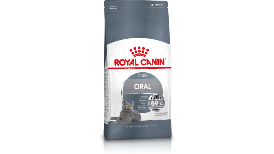Royal Canin Oral Care cibo secco per gatti 400 g Adulto Trinciapollo, Riso, Vegetale