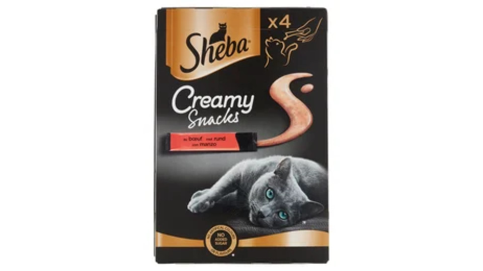 Sheba Creamy Snacks con manzo 4 x 12 g