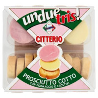 Citterio, Un Due Tris! Prosciutto cotto con formaggio e crostini