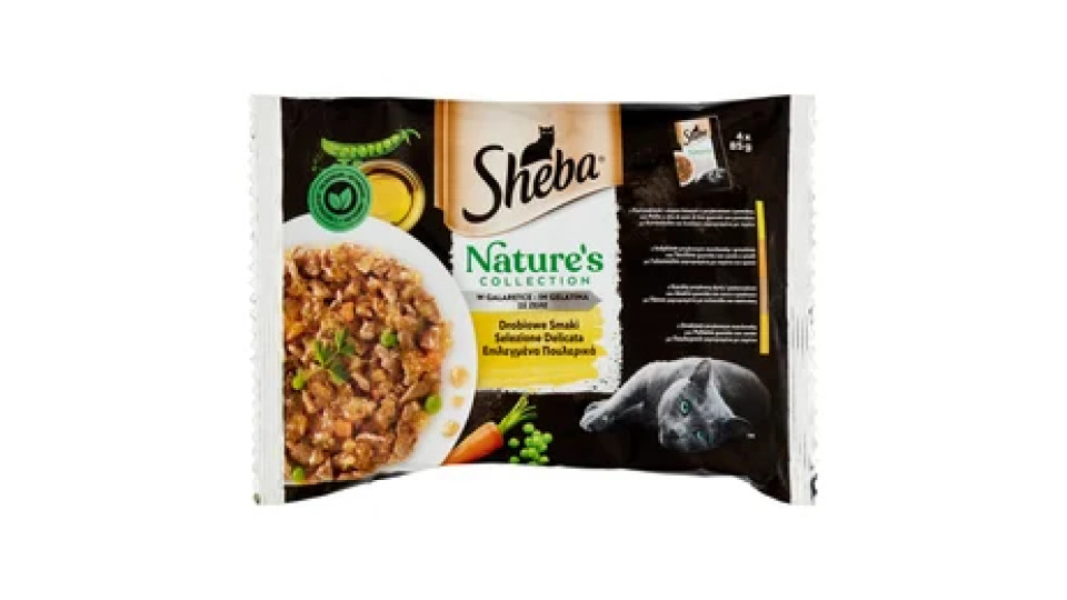 Sheba Nature's Collection Cibo Umido Gatto Selezione Delicata in Gelatina 4 bustine da 85g