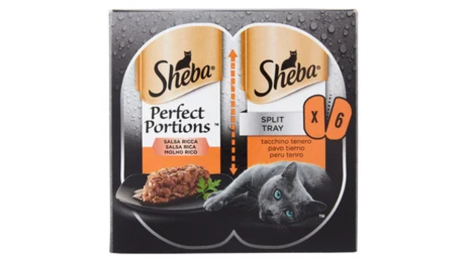 Sheba Perfect Portions Salsa Ricca tacchino tenero 3 x (2 x 37,5 g)
