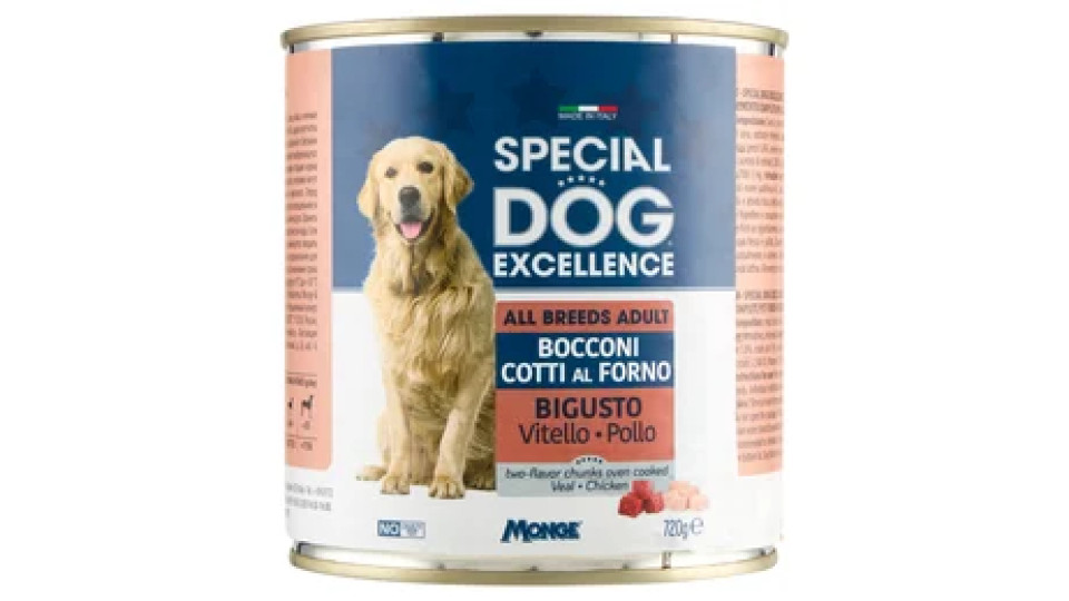 Special Dog Excellence All Breeds Adult Bocconi Cotti al Forno Bigusto Vitello Pollo 720 g