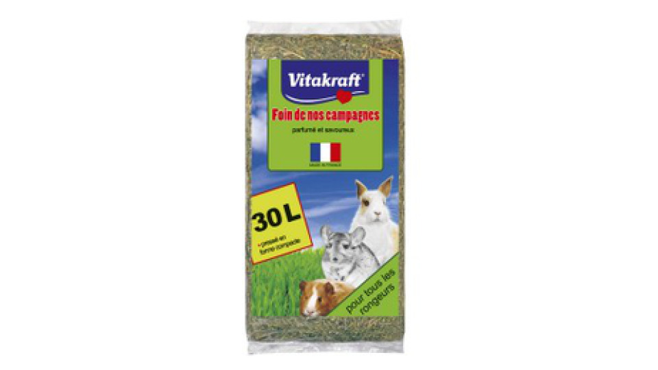 Vitakraft 25041 cibo per animali di piccola taglia Fieno 500 g Porcellino d'india, Coniglio