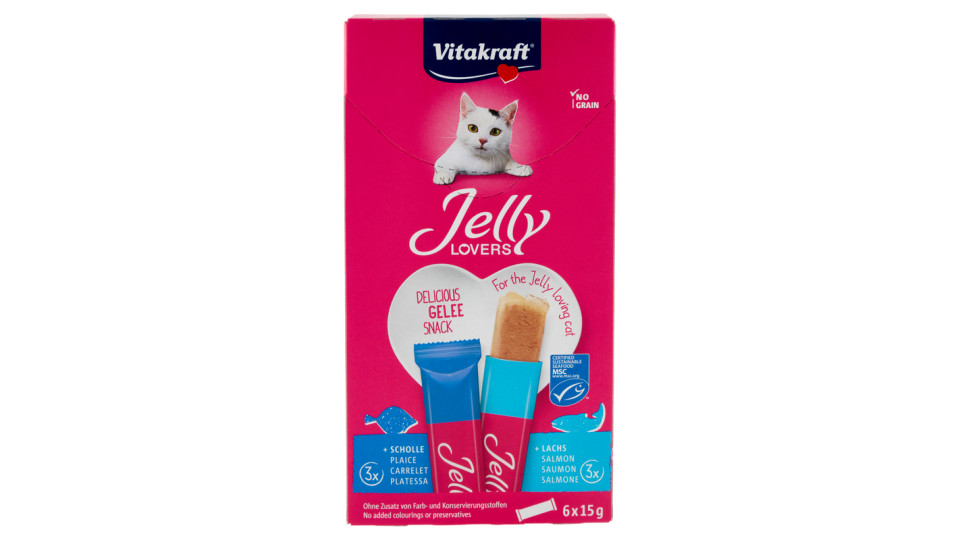 Vitakraft Jelly Lovers 3x +Platessa 3x +Salmone 6 x 15 g