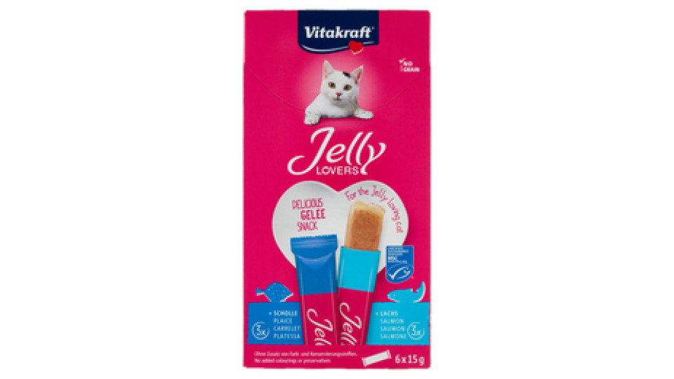 Vitakraft Jelly Lovers 3x +Platessa 3x +Salmone 6 x 15 g