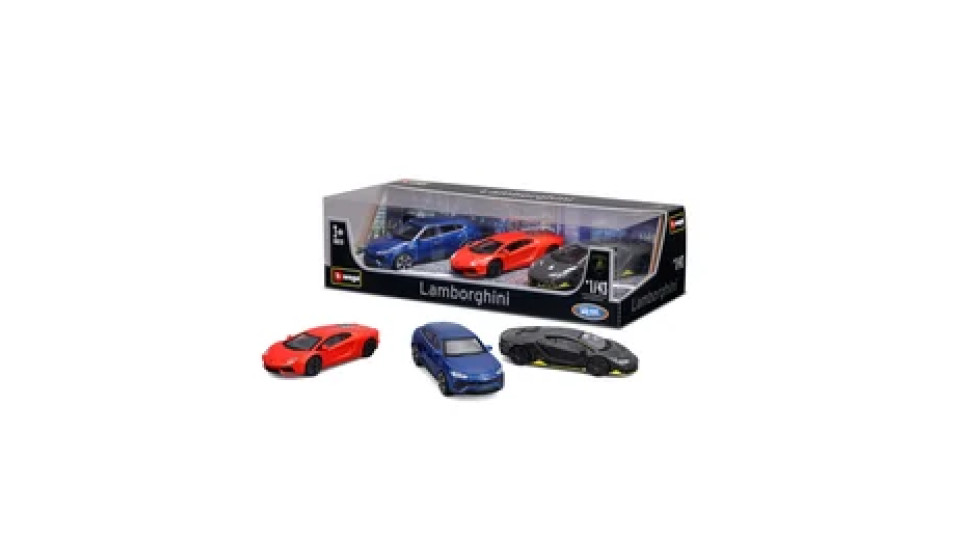 BBURAGO Gift Pack con 3 Auto Lamborghini - 1:43