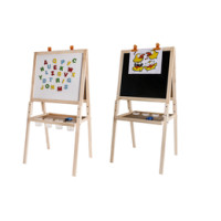 Creative & Fun Lavagna nera con bacheca magnetica e accessori 48x96cm